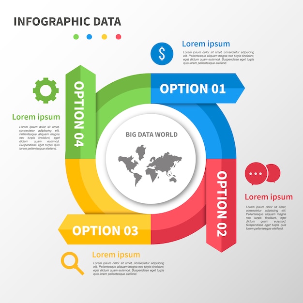 Modèle D'infographie Avec Options | Vecteur Gratuite