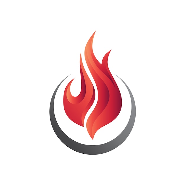 Modèle de logo de feu