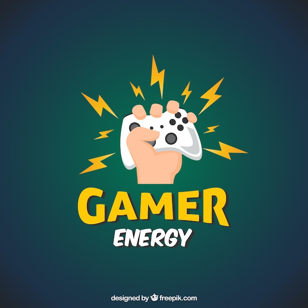 Mod le de logo de jeu vid o avec joystick t l charger des vecteurs