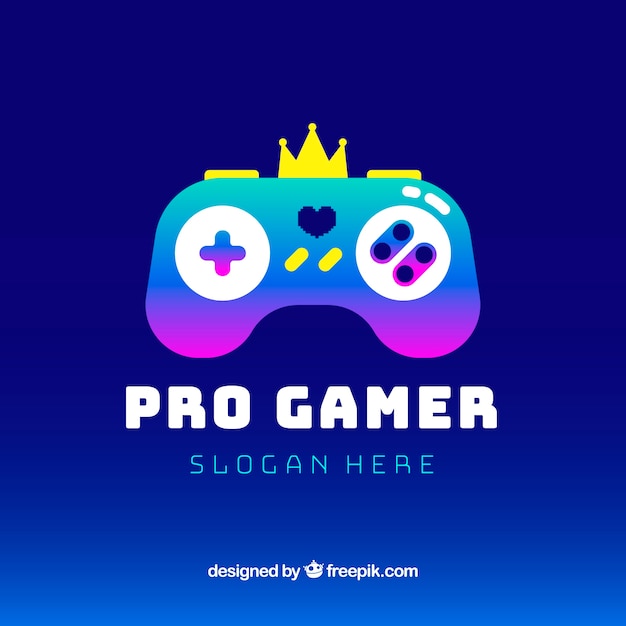 Mod le de logo de jeu vid o avec joystick t l charger des vecteurs
