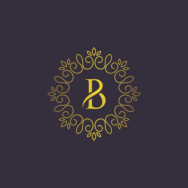 Modèle de logo de luxe Vecteur Premium