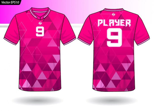 Modèle de maillot de sport pour les uniformes d'équipe Vecteur Premium