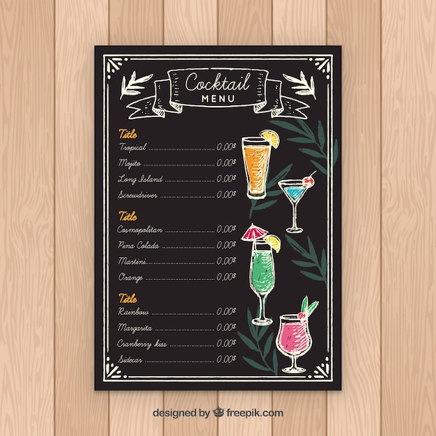 Carta De Bar Plantilla - Sample Site i