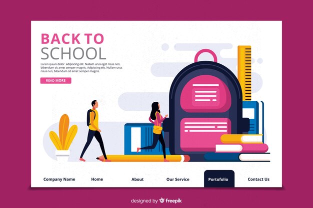 Modèle de page de destination Vecteur gratuit