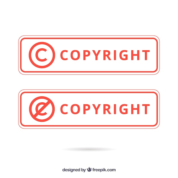 Modèle De Symbole De Copyright Moderne Vecteur Gratuite