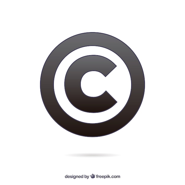 Modèle De Symbole De Copyright Moderne Vecteur Gratuite