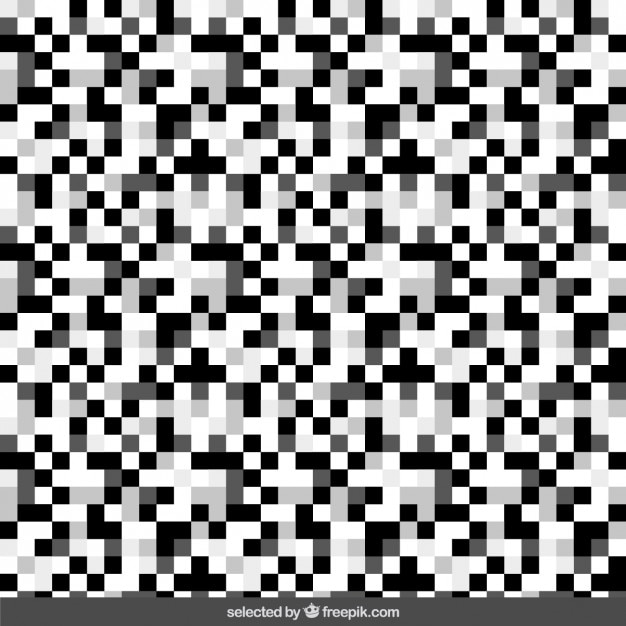 Monochrome pixel fond Vecteur gratuit