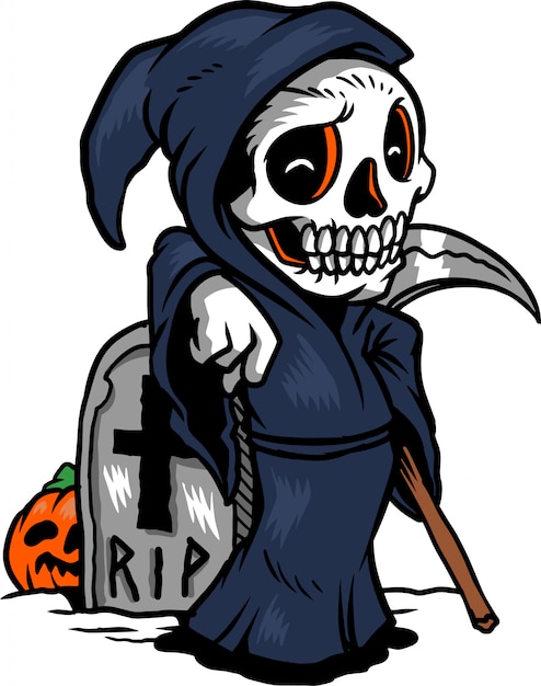 La mort attend Vecteur Premium