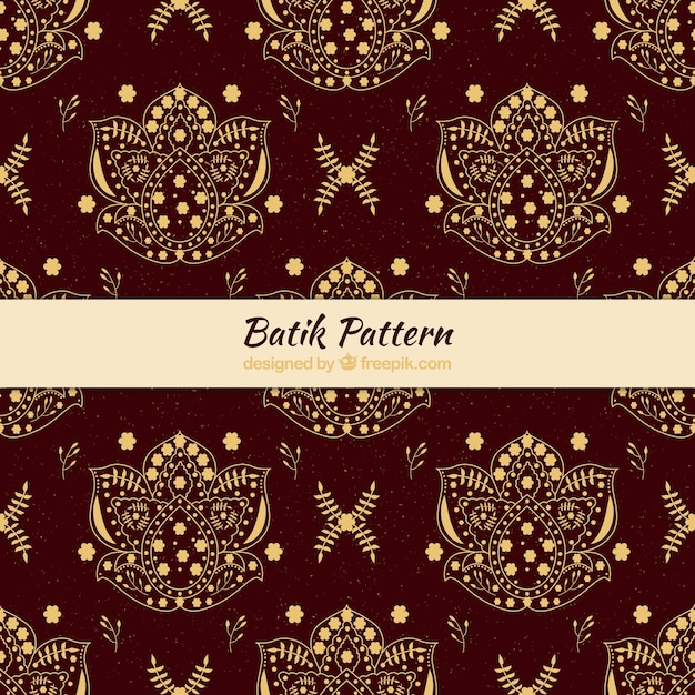  Motif batik vintage  T l charger des Vecteurs gratuitement