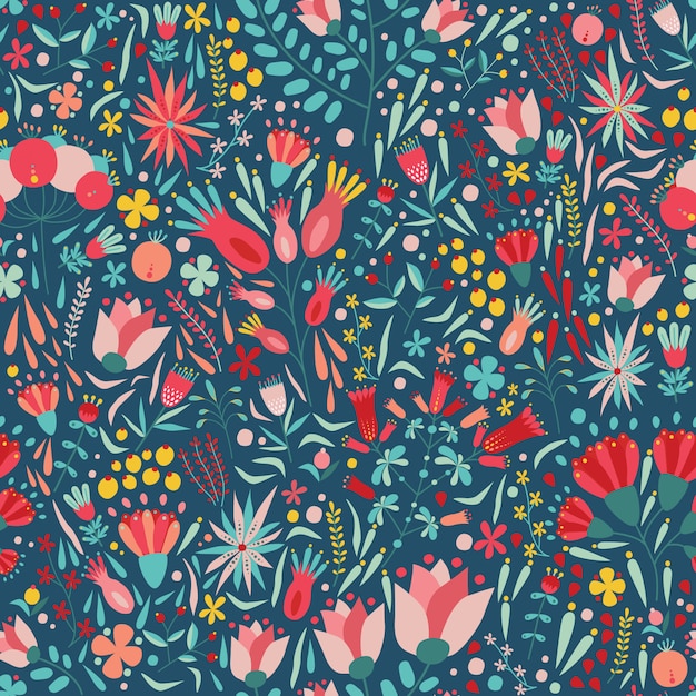  Motif  Floral Sans Couture Avec De Belles Fleurs  Color es 