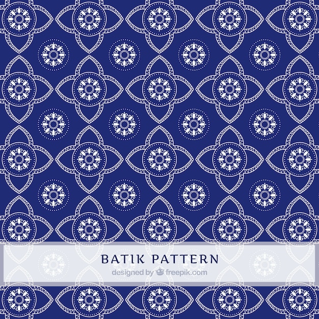 Motif Géométrique De Batik Floral | Vecteur Premium