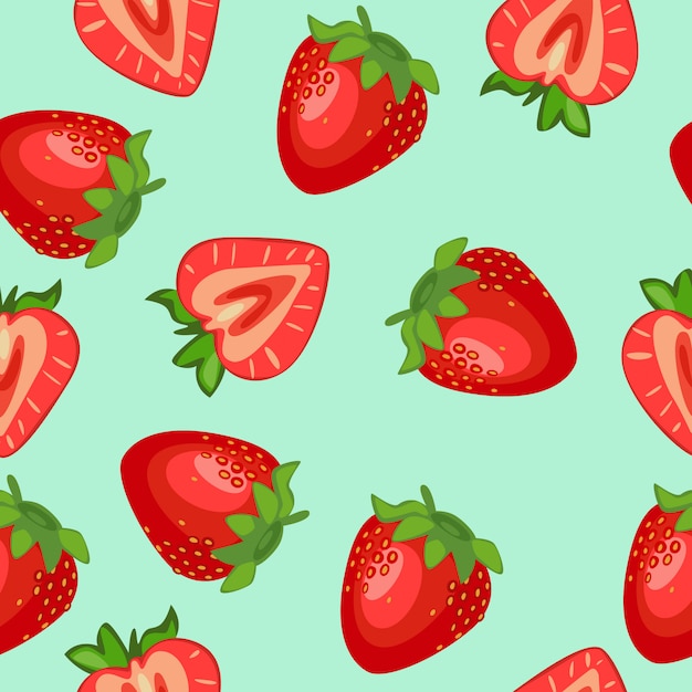 Motif mignon de fruits sans soudure Vecteur Premium