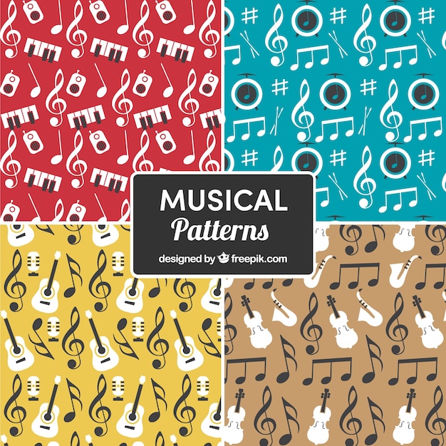 motif-musical-multicolore-vecteur-gratuite