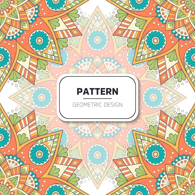 Motif sans soudure floral ethnique. motif ornemental abstrait Vecteur gratuit