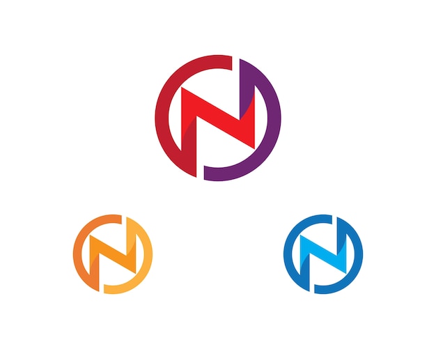 N Lettre Logo Affaires Modele Vector Icon Vecteur Premium