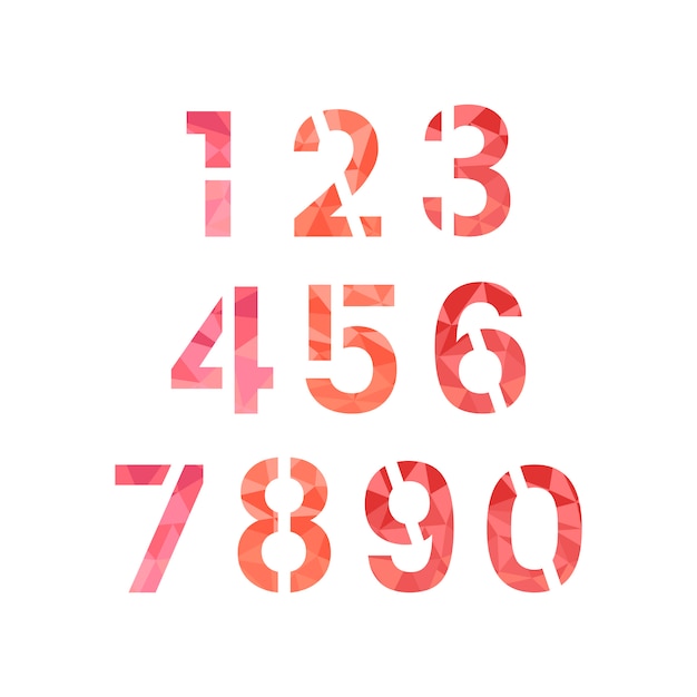 Nombre de système système numérique 0-9 Vecteur gratuit