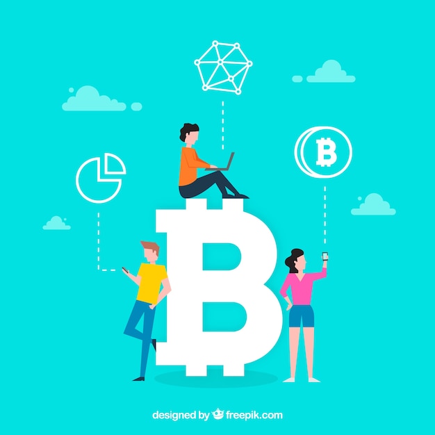 Notion de mot bitcoin Vecteur gratuit