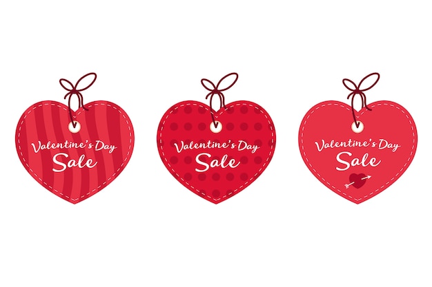 Offre De Vente Saint Valentin Modèle De Bannière Coeur Rouge Avec Lettrage Isolé Sur Fond 8533