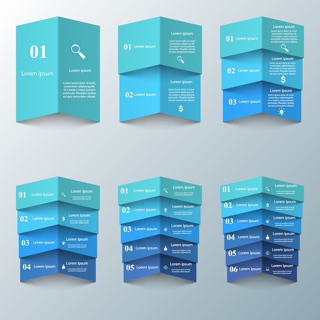 Origami d'affaires infographie Vecteur Premium