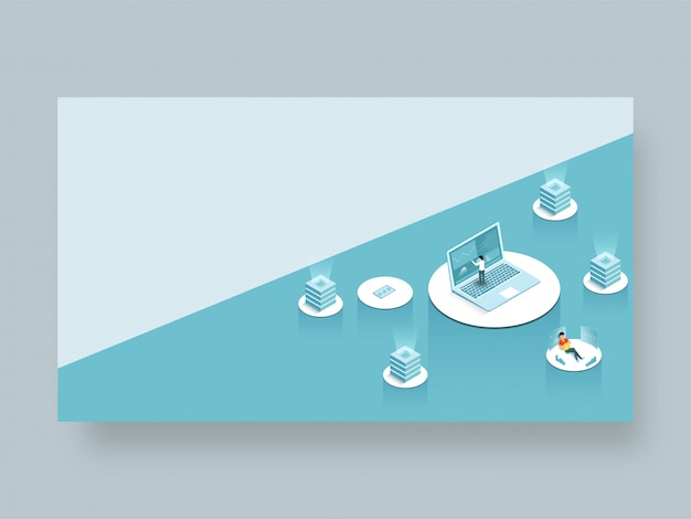Page de renvoi ou modèle web adaptatif Vecteur Premium