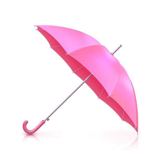 Parapluie réaliste rose Vecteur gratuit