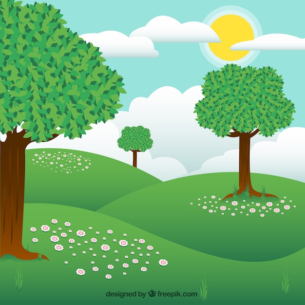 Facile Paysage Printemps Dessin Couleur Dessin Paysage Printemps Couleur / art de vivre la peinture de