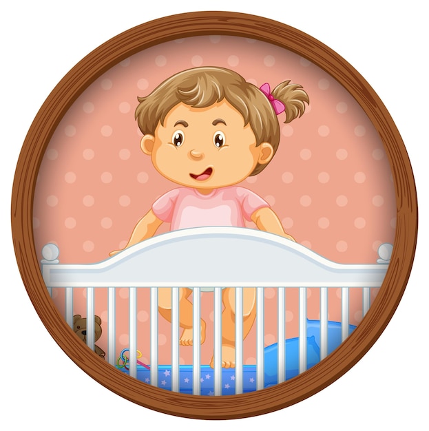 Photo De Bebe Dans Le Berceau Vecteur Gratuite