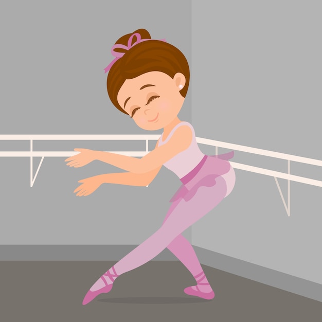 Pratiquer la danse classique Vecteur Premium