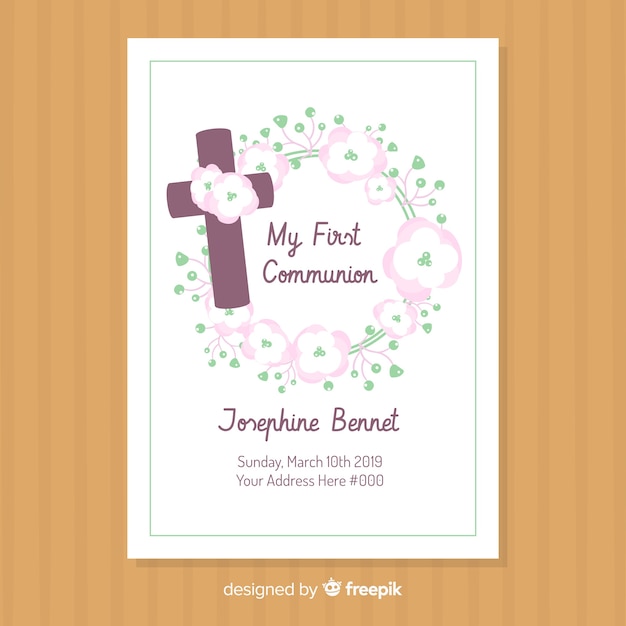 Carte Dinvitation De Communion Gratuite A Imprimer