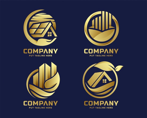 Premium Nature Real Estate Logo Vecteur Premium