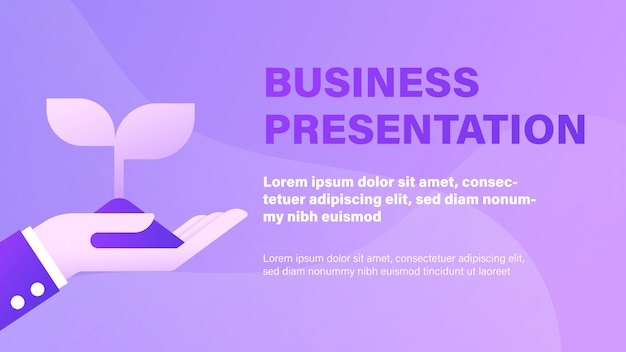 Présentation d'affaires Vecteur Premium