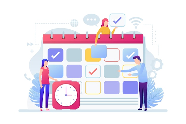 Prise De Rendez-vous Avec Calendrier | Vecteur Gratuite