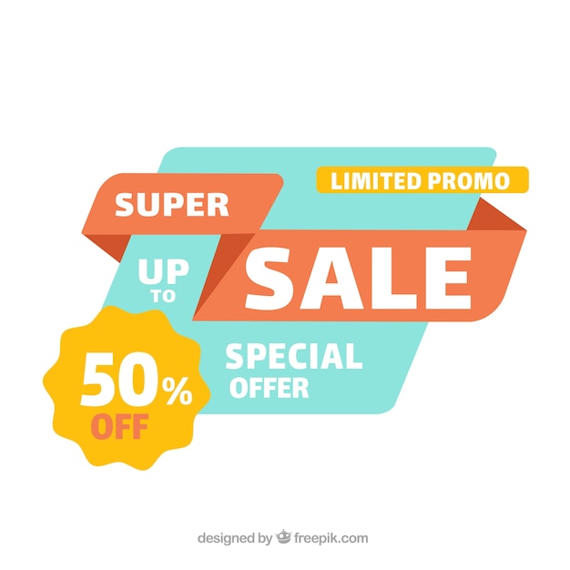 Promotion pop up template avec un design plat Vecteur gratuit