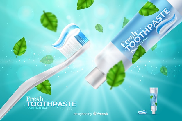 Publicité De Dentifrice  Vecteur Gratuite