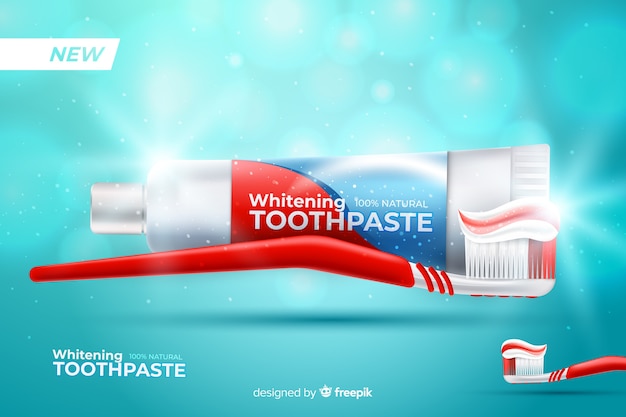 Publicité De Dentifrice  Vecteur Gratuite