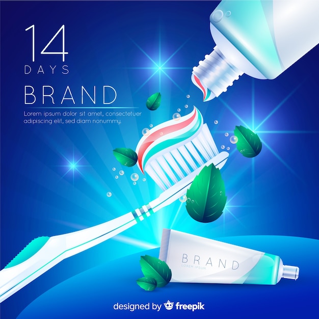 Publicité De Dentifrice  Vecteur Gratuite