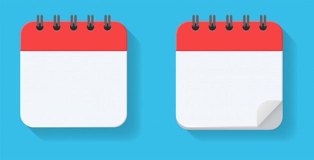 Réplique vide du calendrier. pour les rendez-vous et les dates importantes de l'année. Vecteur Premium
