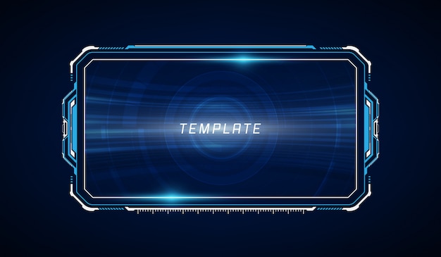 Résumé hud ui gui futur système d'écran futuriste virtuel Vecteur Premium