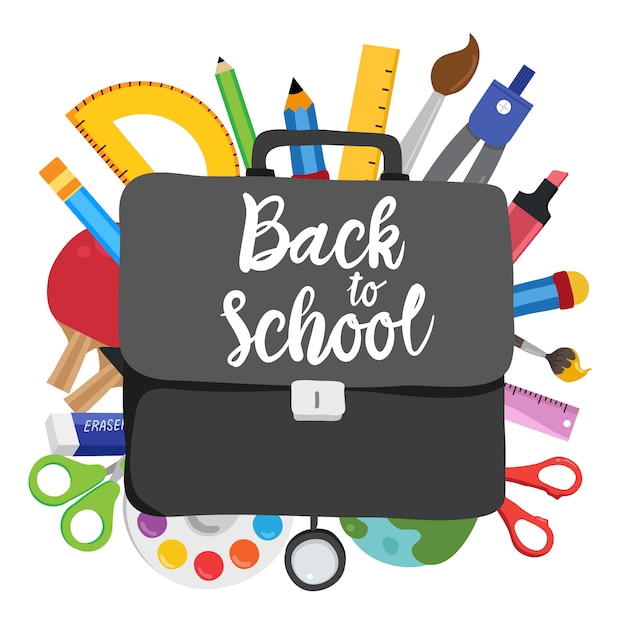 Retour au dessin vectoriel de l'école Vecteur Premium