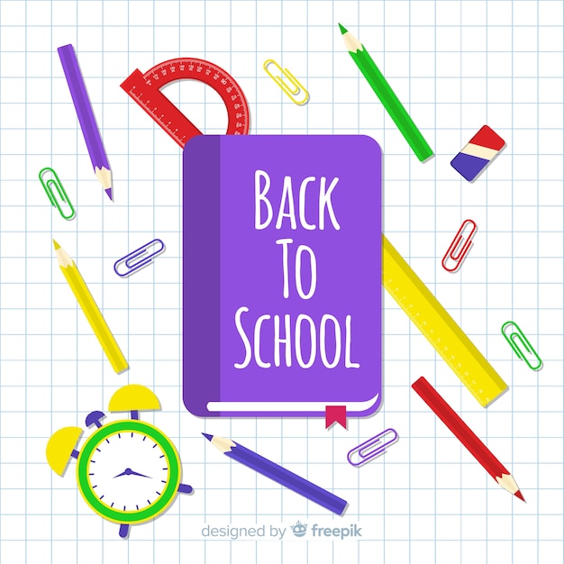 Retour au fond de l'école Vecteur gratuit