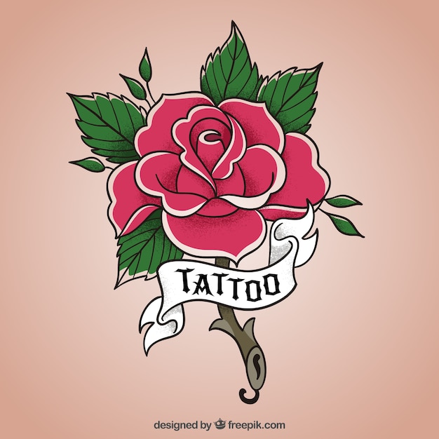 Rose conception de fleur Vecteur gratuit