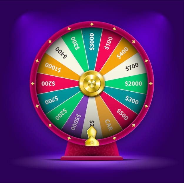 Roue De La Fortune En 3d Vecteur Premium