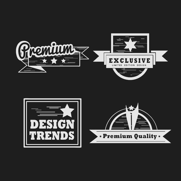 Set de vector badge qualité premium Vecteur gratuit