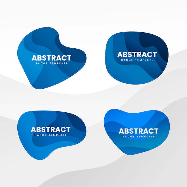 Set de vector design abstrait badge Vecteur gratuit