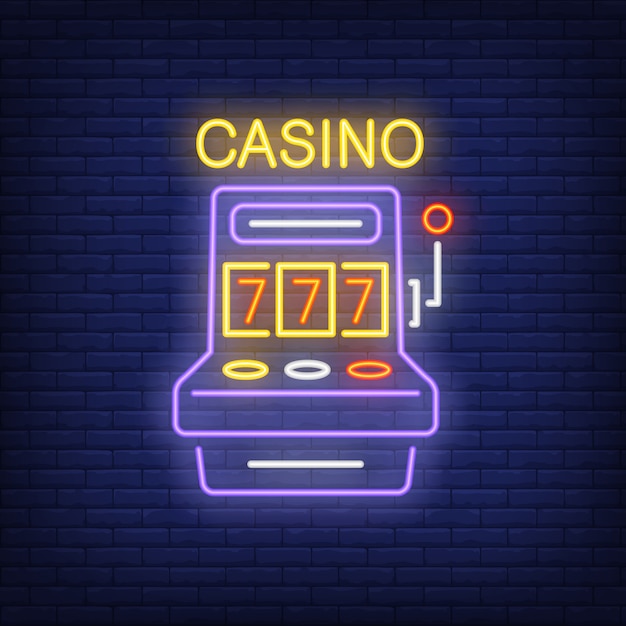  Signe  N on Color  De Casino Forme De Machine  Sous Avec 