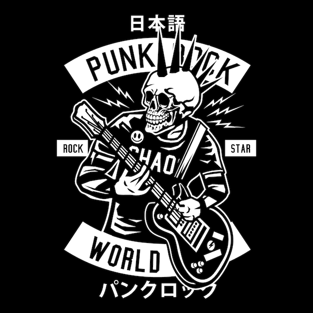 Spectacle Punk  Rock  Vecteur Premium
