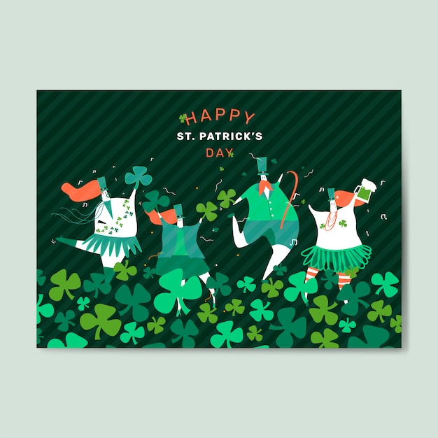 St. patrick's day set vector mise en page Vecteur gratuit