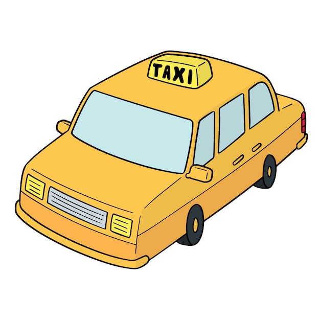 Taxi De Dessin Animé | Vecteur Premium