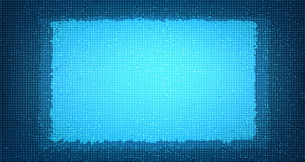 Technologie de micropuce de circuit d'éclairage sur le futur, le numérique de pointe et la conception de réseaux Vecteur Premium