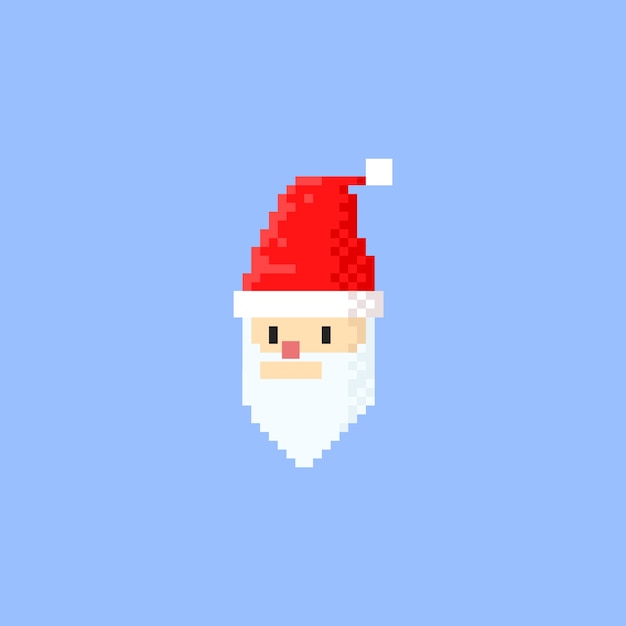Tête De Pixel Père Noël Télécharger Des Vecteurs Premium